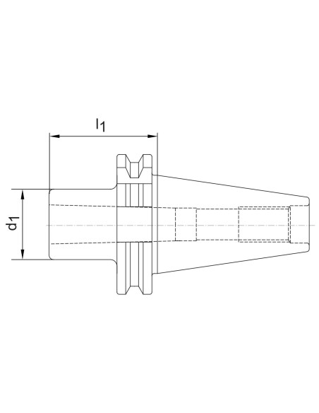 Adaptor DIN 69871 cu receptie SK 40 - MK 1, otel durificat