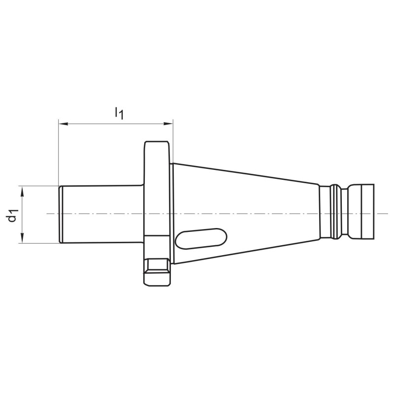 Adaptor DIN 2080 SK 40 MK 1, rezistent HRC 58