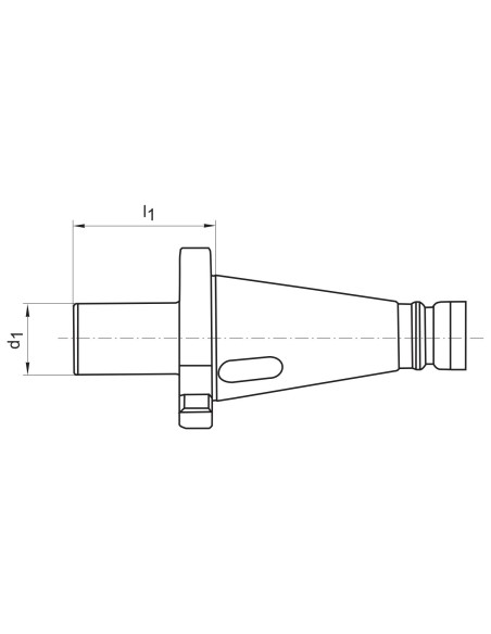 Adaptor DIN 2080 SK 40 MK 1, rezistent HRC 58