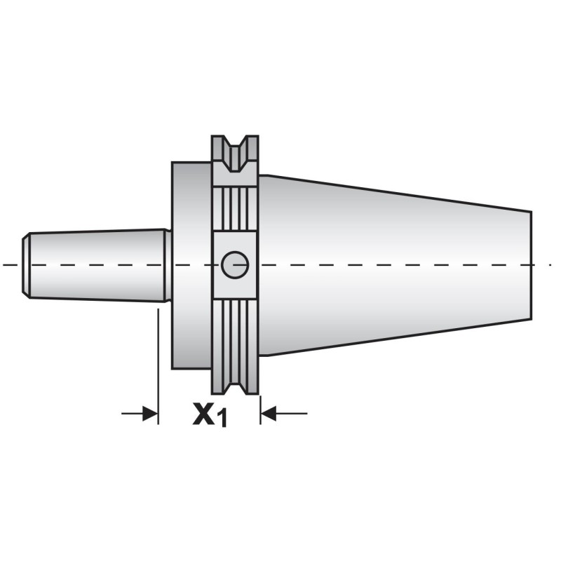 Adaptor DIN 69871 A ISO 30 B 12 robust