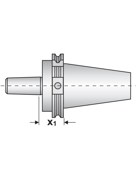 Adaptor DIN 69871 A ISO 30 B 12 robust