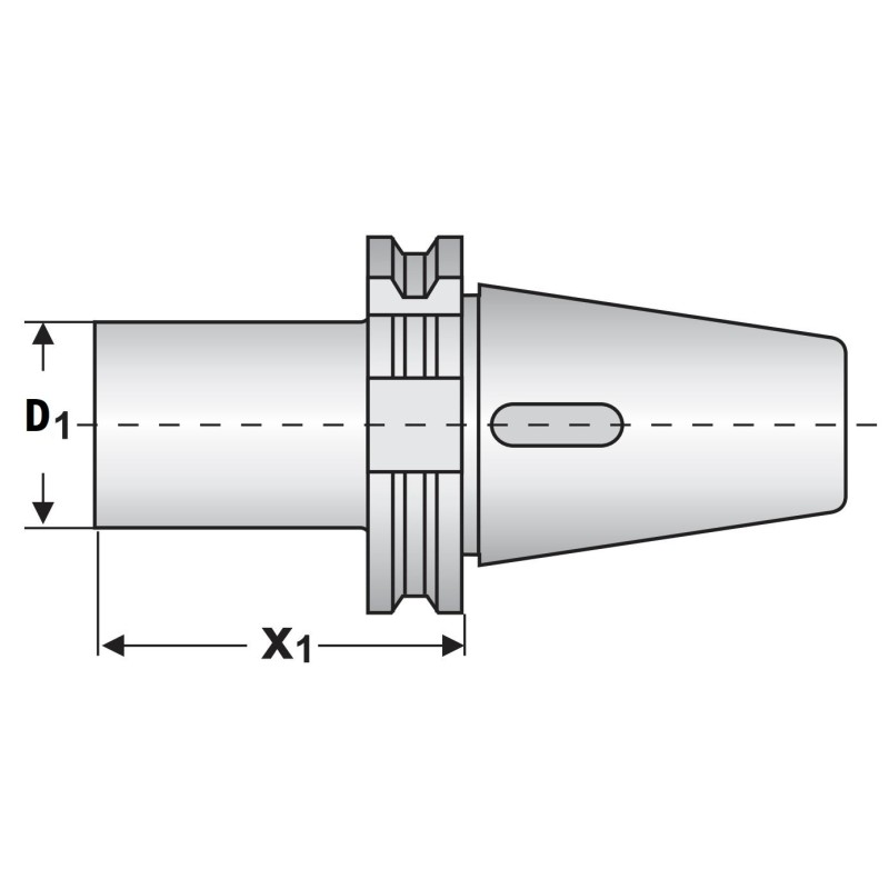 Adaptor DIN 69871 AD ISO 30 - MK 1, otel calit