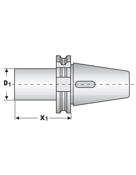 Adaptor DIN 69871 AD ISO 30 - MK 1, otel calit