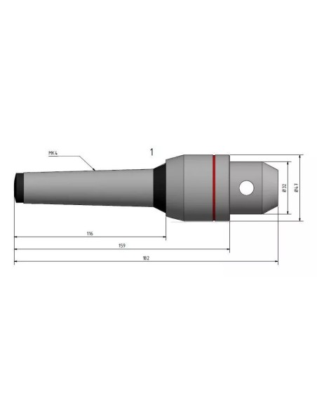 Varf centrare rotativ 7 capete MK 4, eficienta strung metal