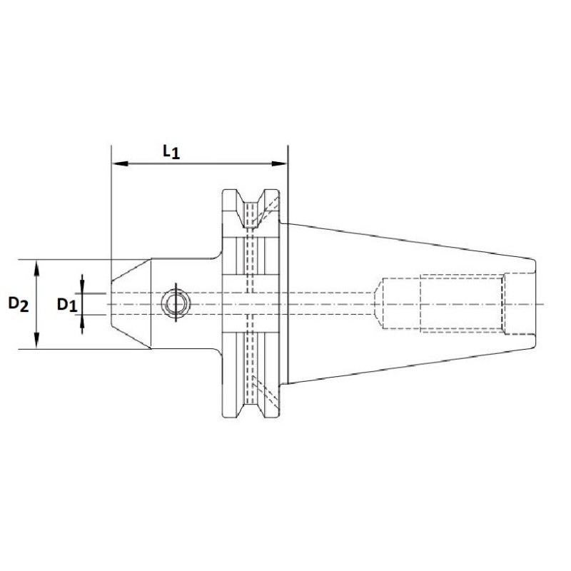 Adaptor portscula DIN 69871 pentru utilaje ISO 40