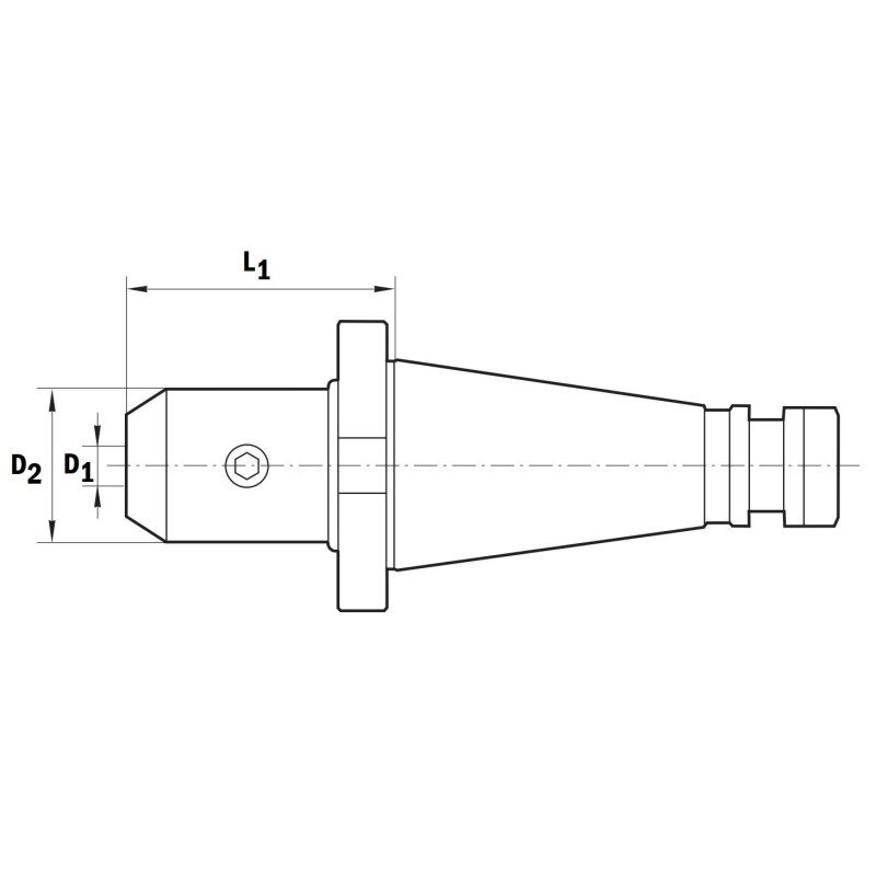 Portscula DIN 2080 SK 40/50 mm, precizie pentru frezat