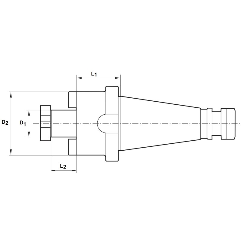 Portscula DIN 2080 cu fixare sigura SK 40/45mm