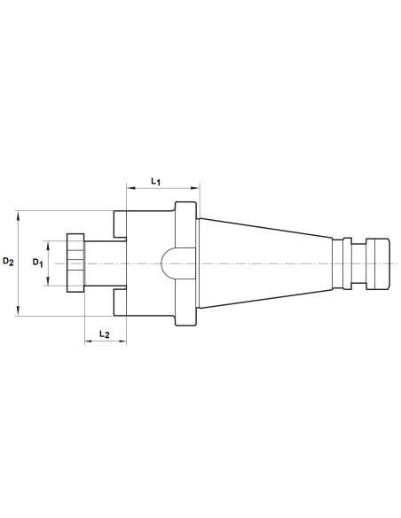 Portscula DIN 2080 cu fixare sigura SK 40/45mm