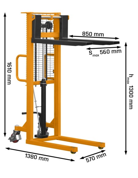 Stivuitor manual Cormak P513, capacitate 500kg