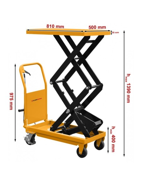 Masa cu lift hidraulica Cormak TA3510, capacitate 350 kg