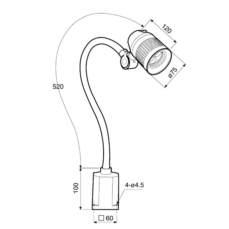 Lampa zona lucru, brat flexibil, rezistenta optima