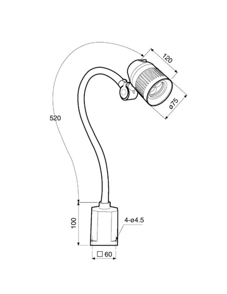 Lampa zona lucru, brat flexibil, rezistenta optima