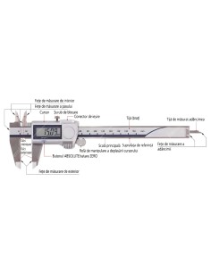 Subler digital DIGI-MET IP67, Precizie 0,01 mm, Lungime 300 mm 2