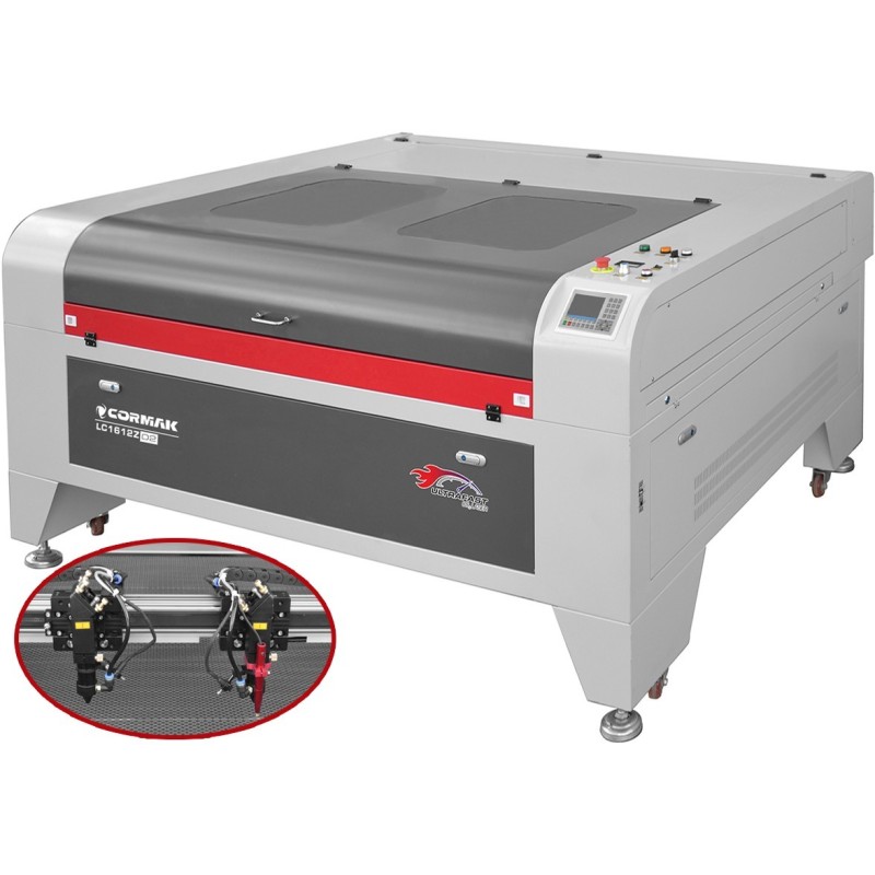 Masina gravat si taiat laser CO2 Cormak, 100 W, eficienta