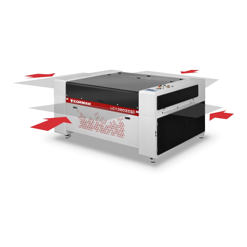 Masina gravat laser CO2 Cormak 180W, precizie superioara