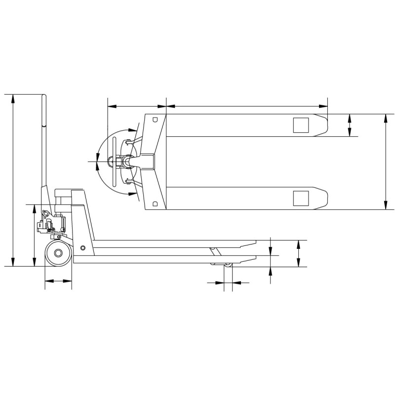 Transpalet manual Unicraft PHW 2507, ideal spatii restranse