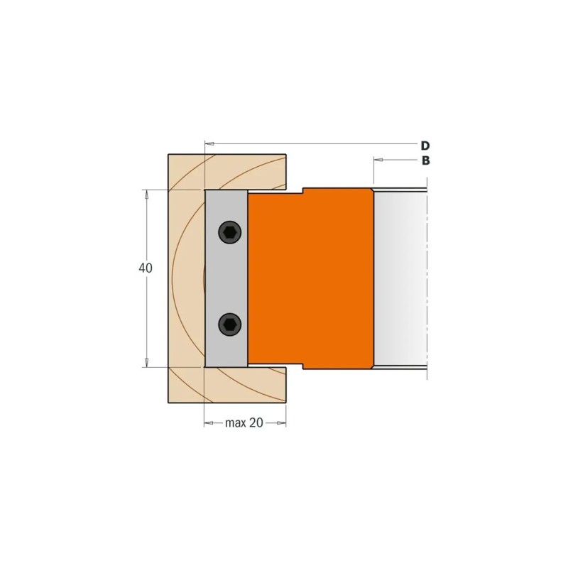 Cap frezare 125x40 mm Aluminiu - Performanta prelucrare lemn