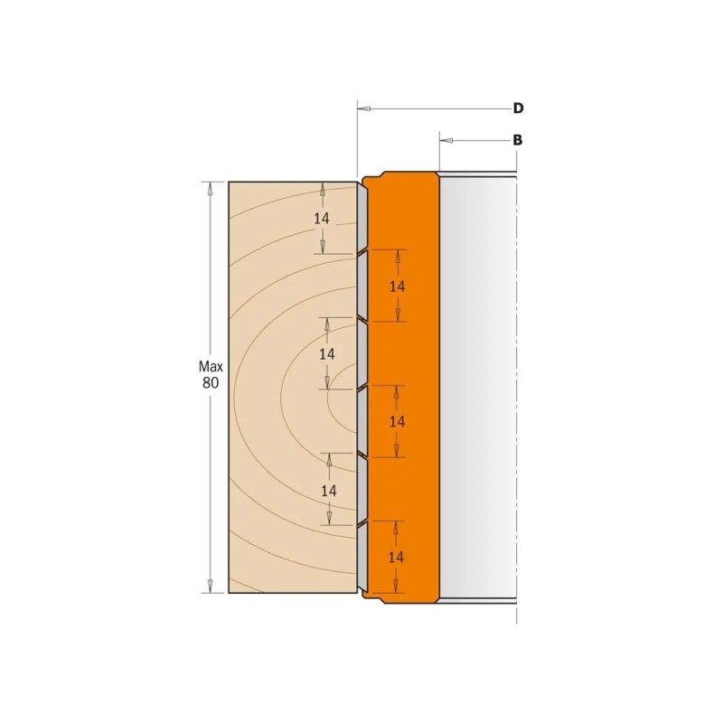 Freza spiralata 62x35x80 S12, ideala pentru tamplarie