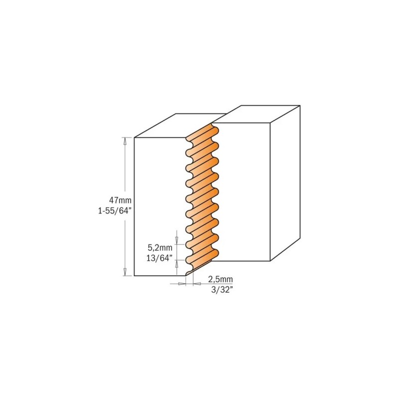 Cap de freza 105x40 Z2 - ideal pentru imbinari precise