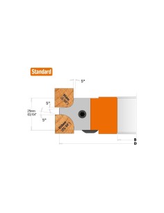 Cap frezare raze multiple 128x50 Z2, CMT Italia 2