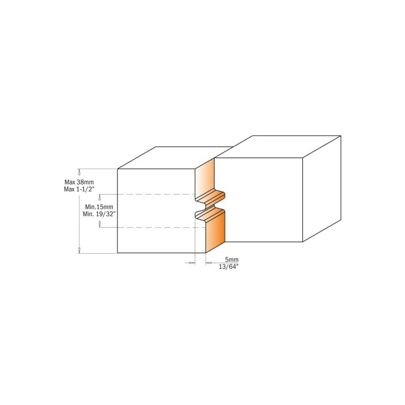 Cap freza 120x40 Z2, pentru imbinari lemn perfecte