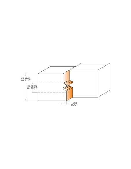 Cap freza 120x40 Z2, pentru imbinari lemn perfecte