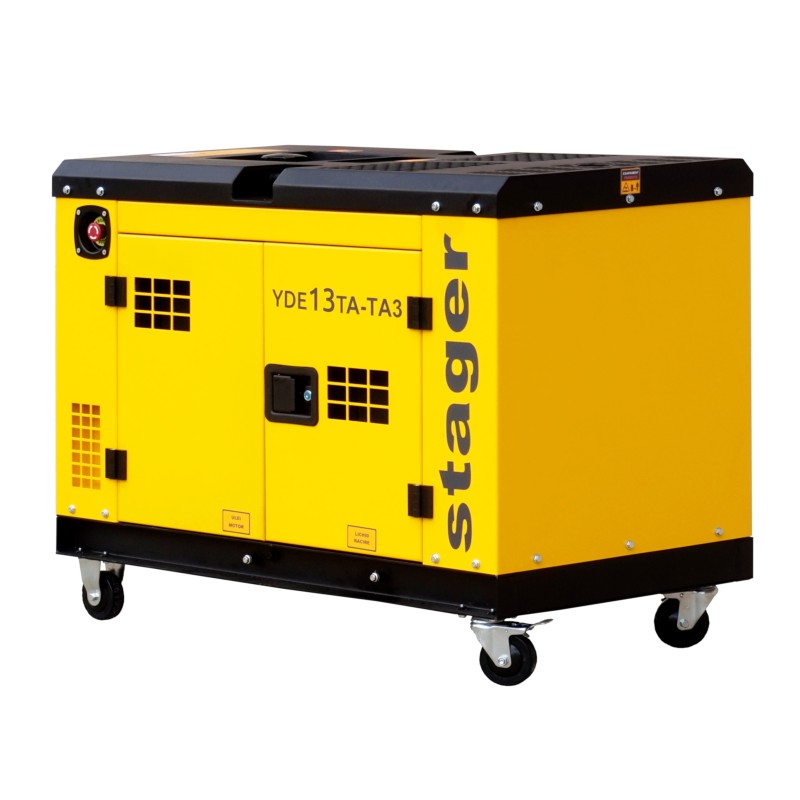 Generator diesel insonorizat Stager cu pornire electrica.