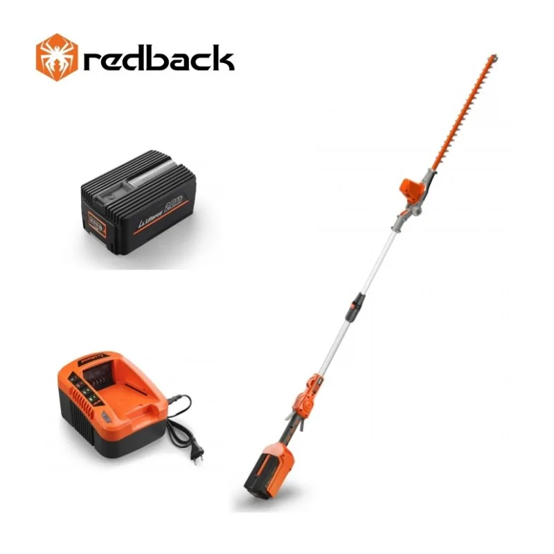 Redback Pachet E920D+EP20+EC20 Trimmer de gard viu extensibil 40V, 2400mm, 520mm, acumulator 40V/2Ah, incarcator 40V/2A REDBACK 