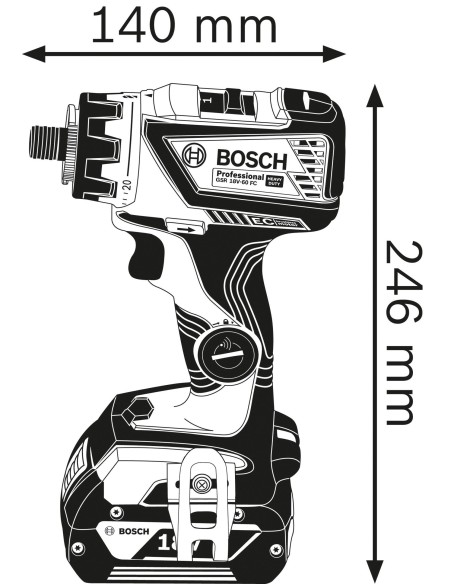 Bosch GSR 18V-60 FC, masina de gaurit 60Nm