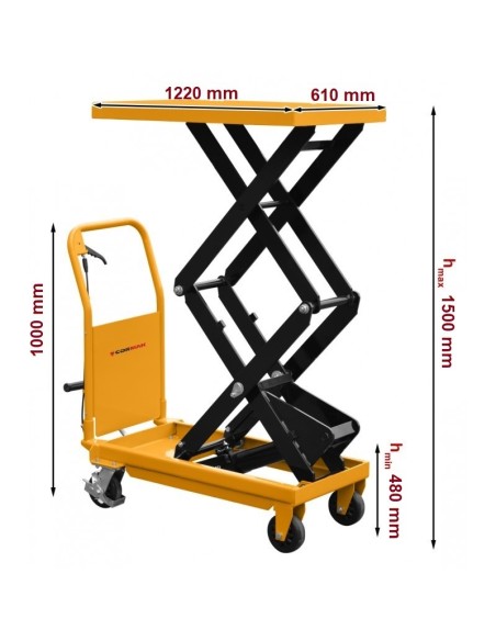 Masa cu lift mobila hidraulica Cormak TA8015