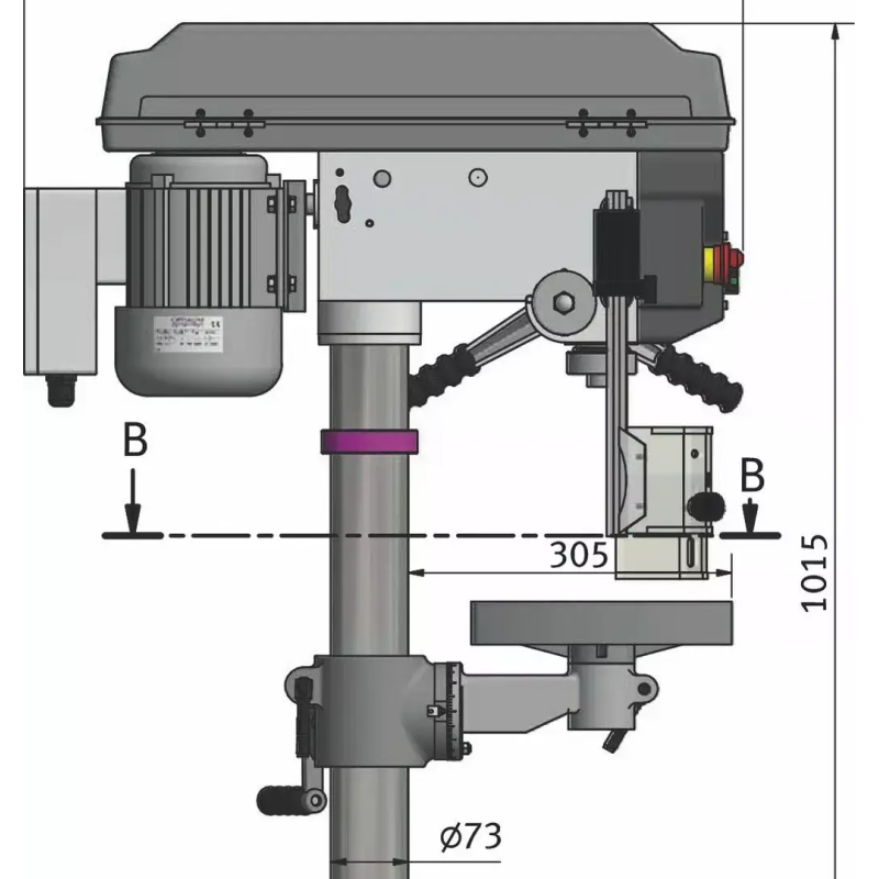 Masina de gaurit de banc Optimum D 23 Pro - 230 V OPTIMUM Germania - 4