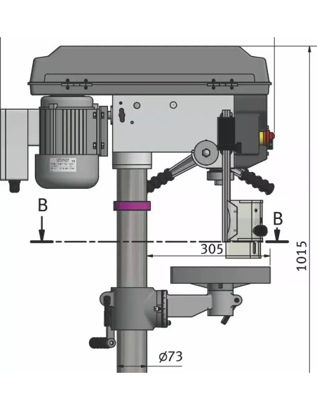 Masina de gaurit de banc Optimum D 23 Pro - 230 V OPTIMUM Germania - 4