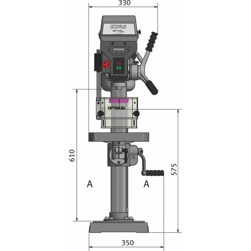 OPTIdrill D 23Pro, masina de gaurit banc industriala