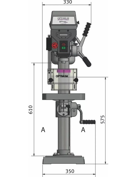 OPTIdrill D 23Pro, masina de gaurit banc industriala