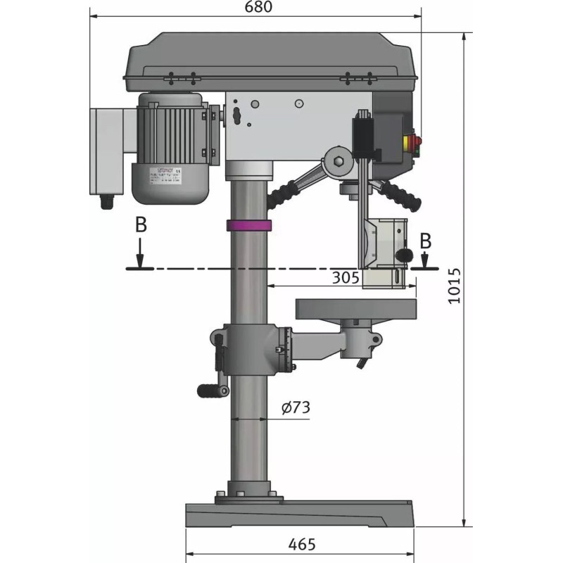 OPTIdrill D 23Pro, masina de gaurit banc industriala