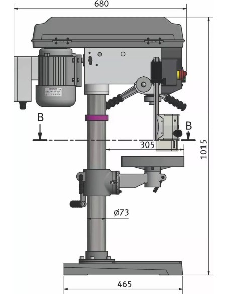 OPTIdrill D 23Pro, masina de gaurit banc industriala