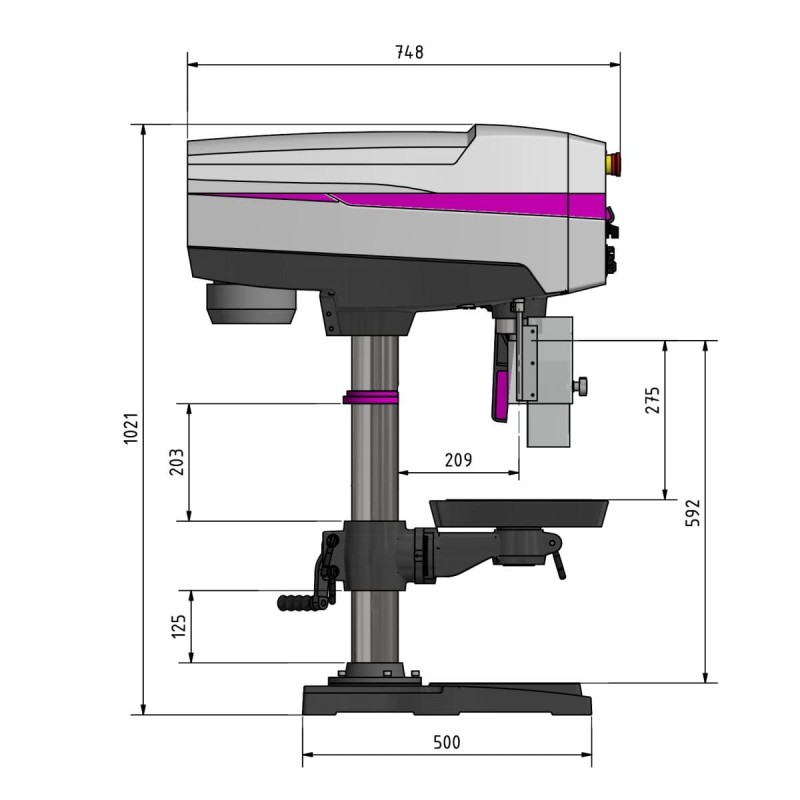 Masina de gaurit OPTIdrill DP 26-T pentru precizie industriala