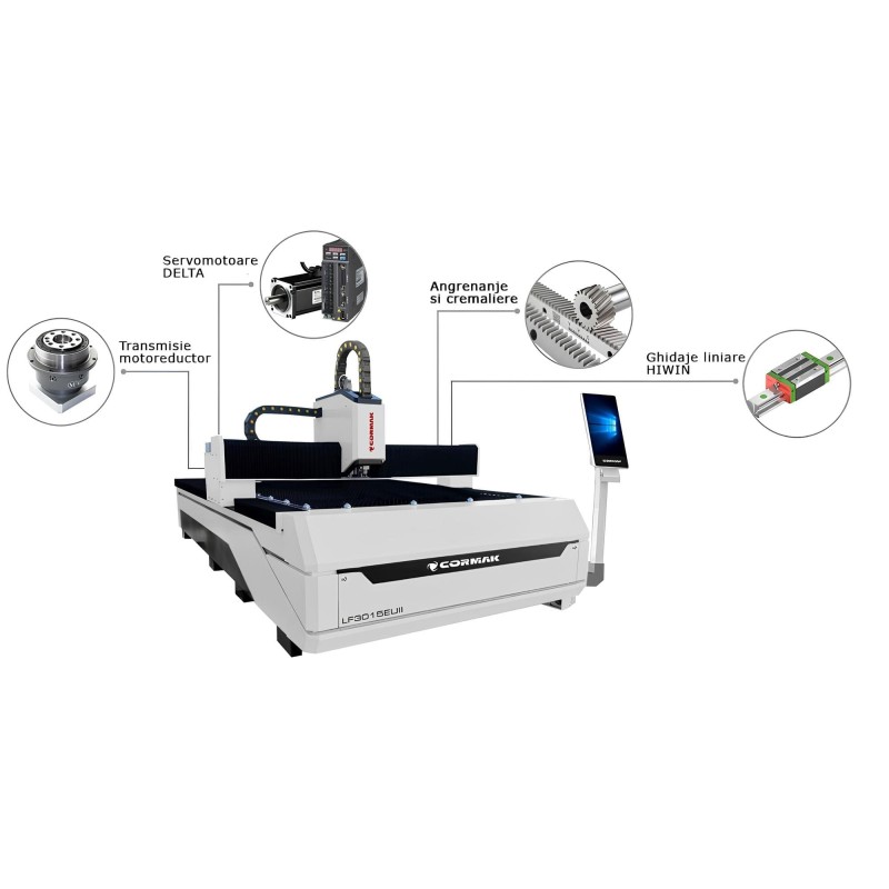 Masina de taiat laser FIBER LF2010EP pentru precizie