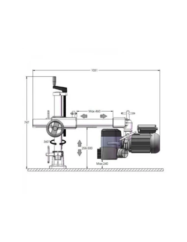 Dispozitiv de avans mecanic Feedmax 48 cu 4 role robuste